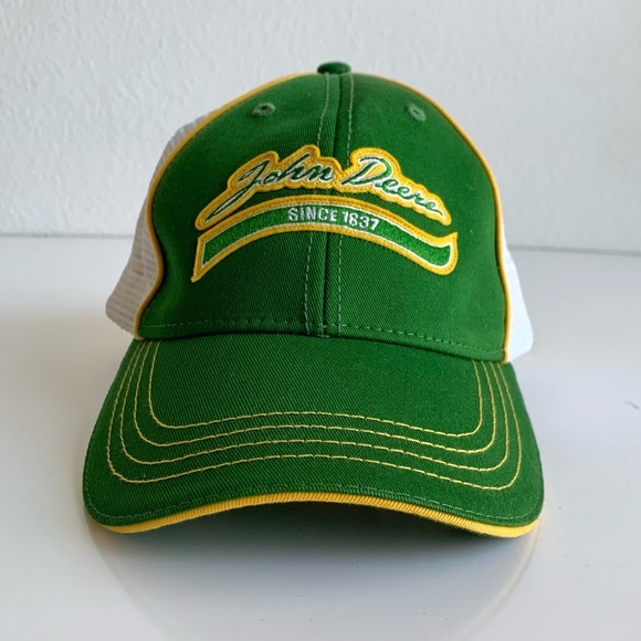 John DeereSince 1837 hat, Green white vented side panels,Velcro‎ adjusta… - Picture 3 of 10